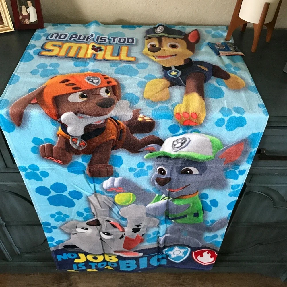 NWT - Nickelodeon Paw Patrol Rescue Crew Bath Towel 25
